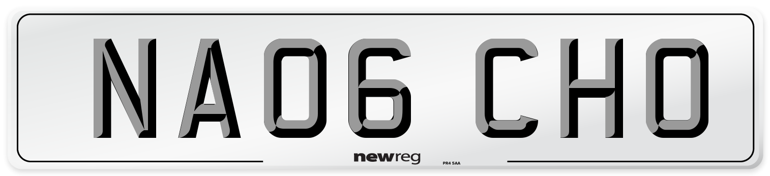 NA06 CHO Number Plate from New Reg